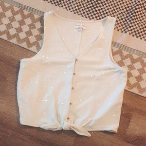 Madewell button down tie tank top